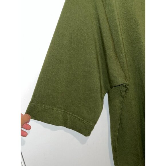 NWT Bryn Walker Olive Green Cowl Neck 3/4 Sleeve Loose Fit Tunic Top womens Smal - Picture 4 of 11